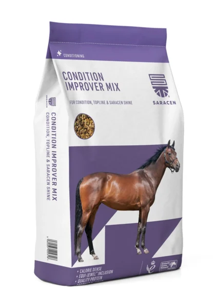 SARACEN Condition-Improver Mix 20 kg - pasza dla koni sportowych z otrębami ryżowymi